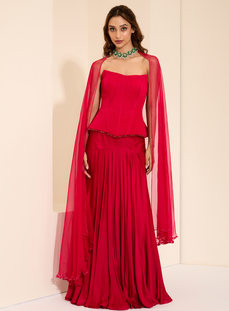 Berry Luxe Corset & Drape