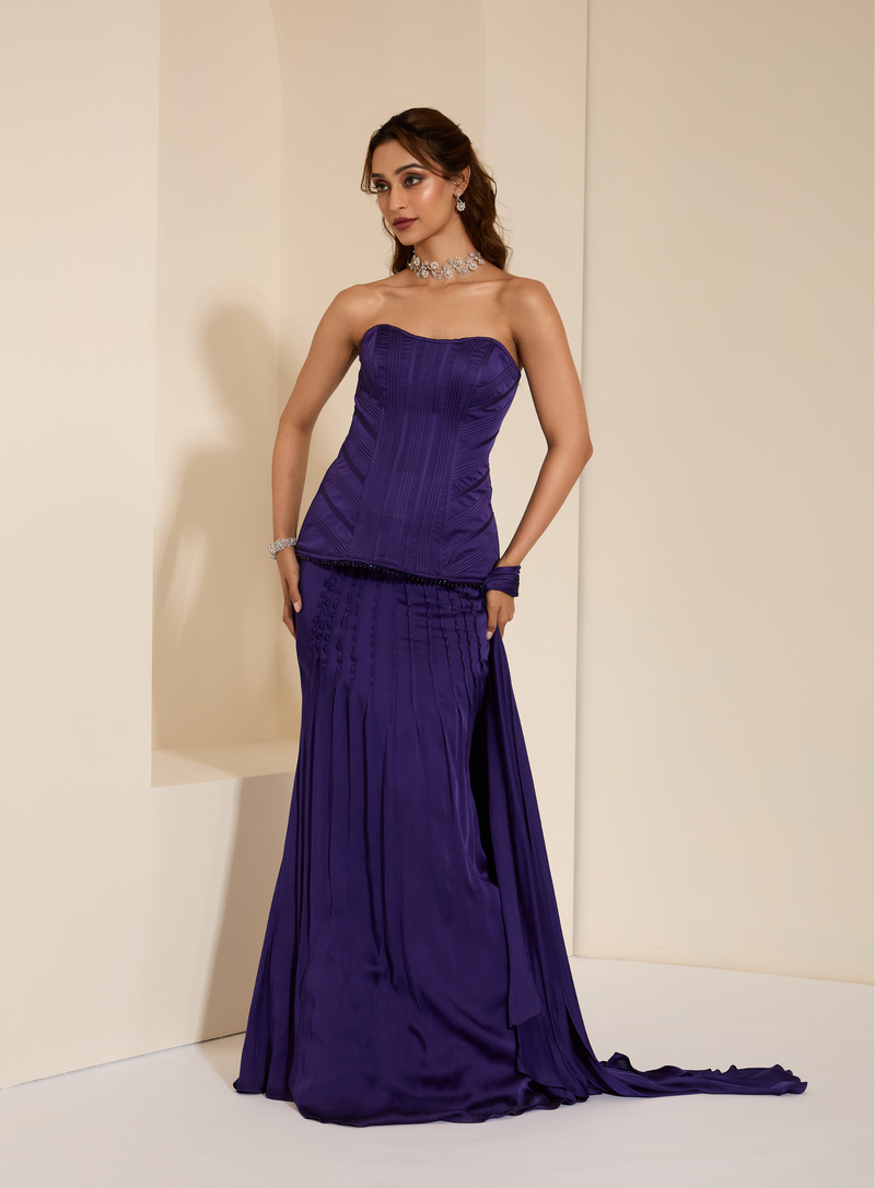 Midnight Plum Corset & Drape